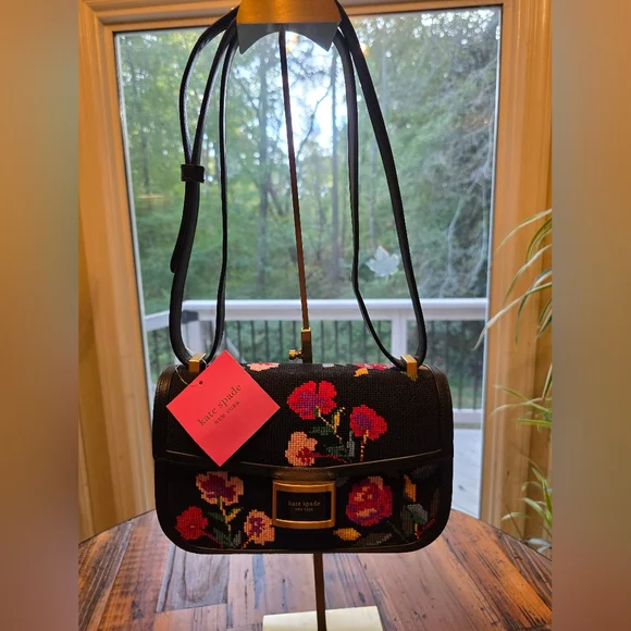💖 New! Kate Spade Katy Autumn Floral Needlepoint Convertible